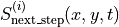 S_{\text{next\_step}}^{(i)}(x,y,t)